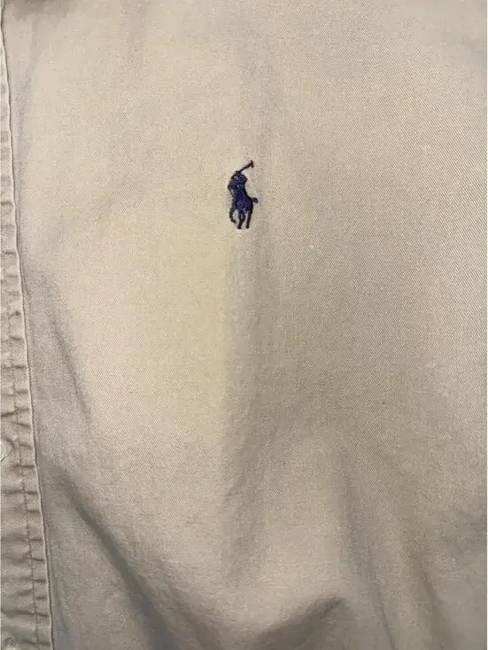 Ralph Lauren Blake Shirt Mens XL Beige Button Down Pony Cotton Classic - Picture 3 of 8